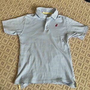 Cotton Blue and White Beaufort Bonnet Boys Polo